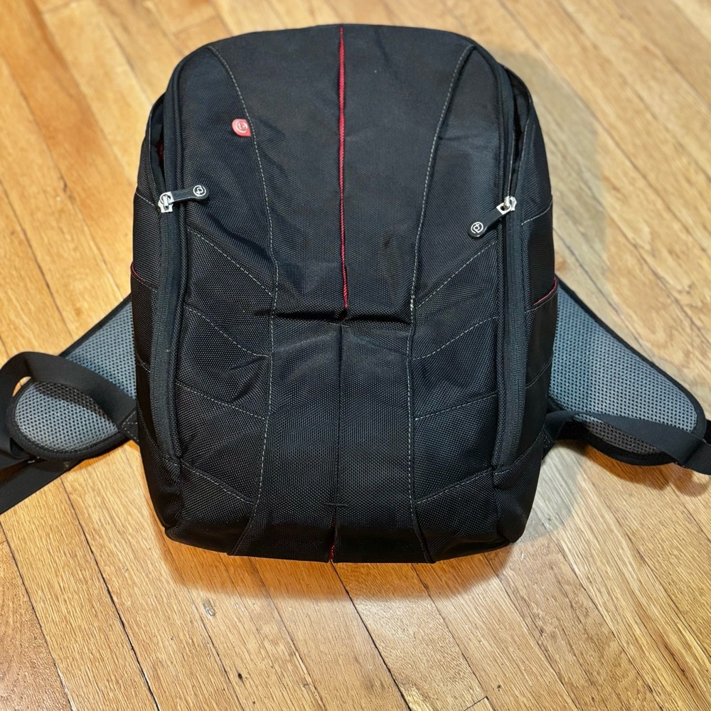 Sleek Black and Red Women's Laptop Bag